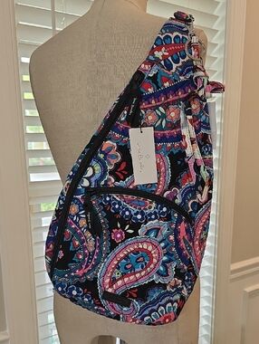 Vera Bradley Navy Multi Paisley Crossbody Sling